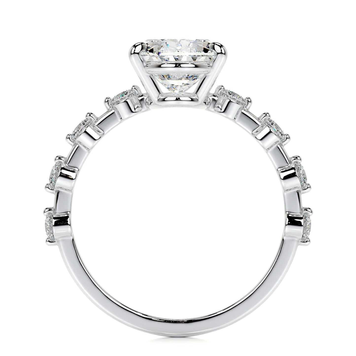 3.0 CT Oval Solitaire CVD E/VS1 Diamond Engagement Ring 7