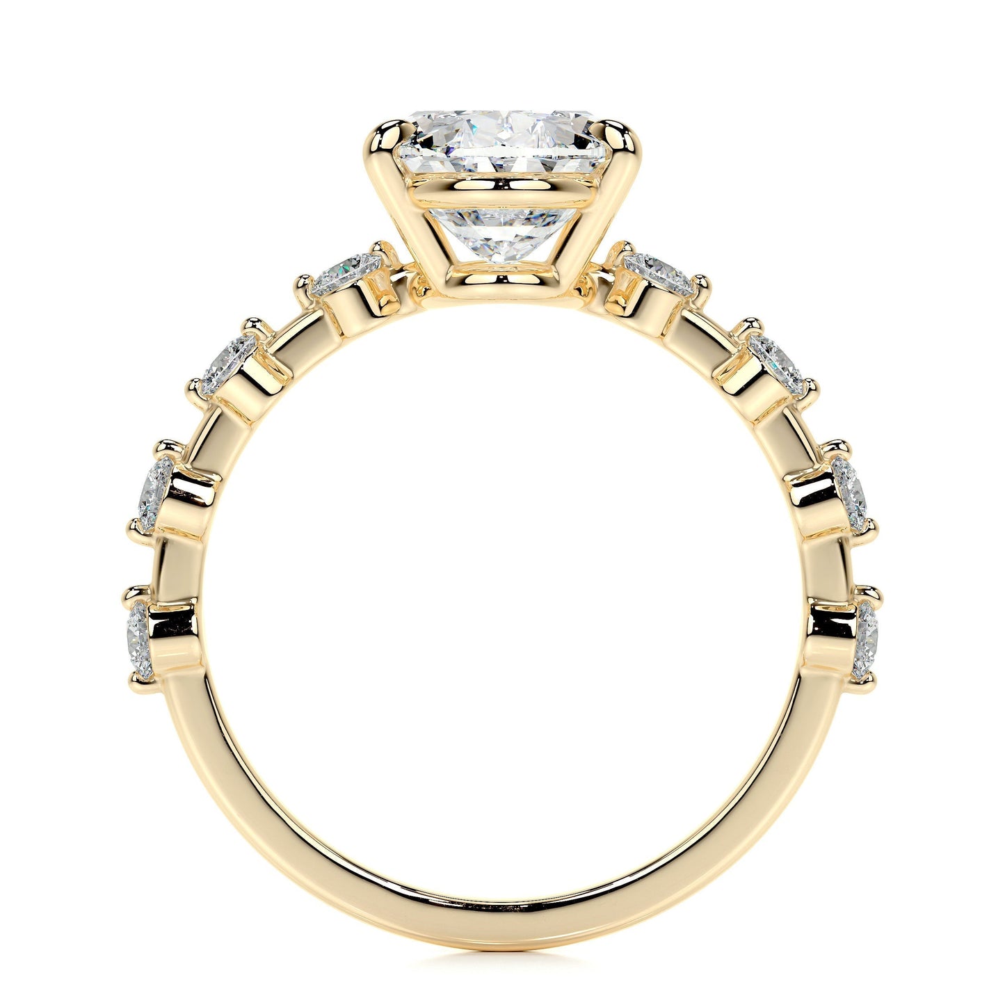 3.0 CT Oval Solitaire CVD E/VS1 Diamond Engagement Ring 12