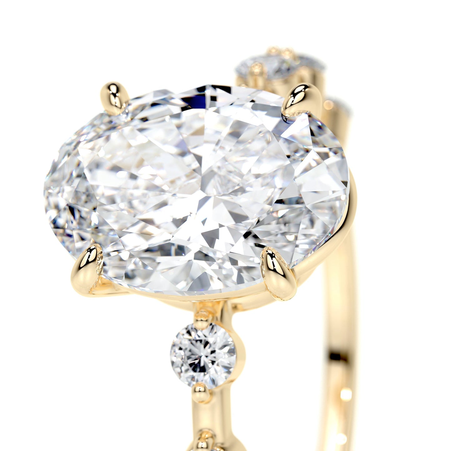 3.0 CT Oval Solitaire CVD E/VS1 Diamond Engagement Ring 10