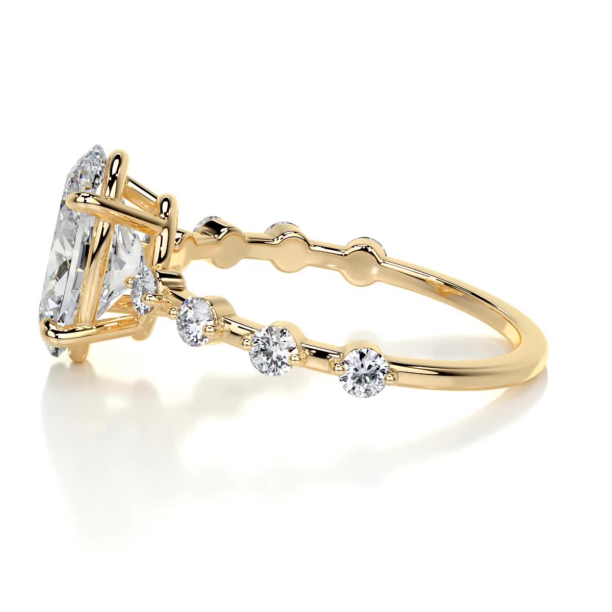 3.0 CT Oval Solitaire CVD E/VS1 Diamond Engagement Ring 11