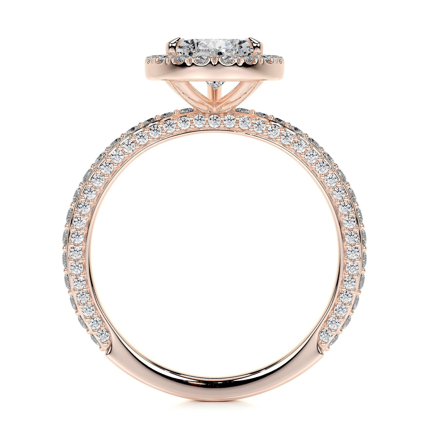 2.0 CT Pear Halo CVD F/VS2 Diamond Engagement Ring 15