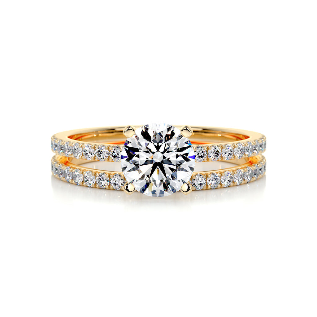 1.0 CT Round Solitaire CVD F/VVS2 Diamond Bridal Ring Set 6