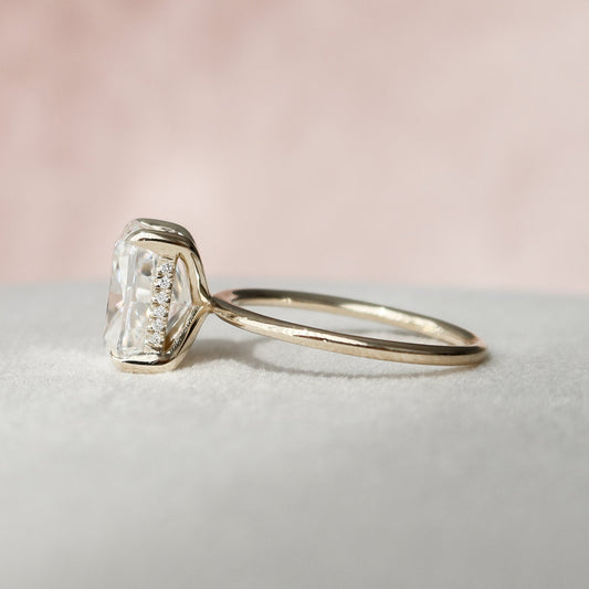 4.5 CT Cushion Cut Solitaire Style Moissanite Engagement Ring 8