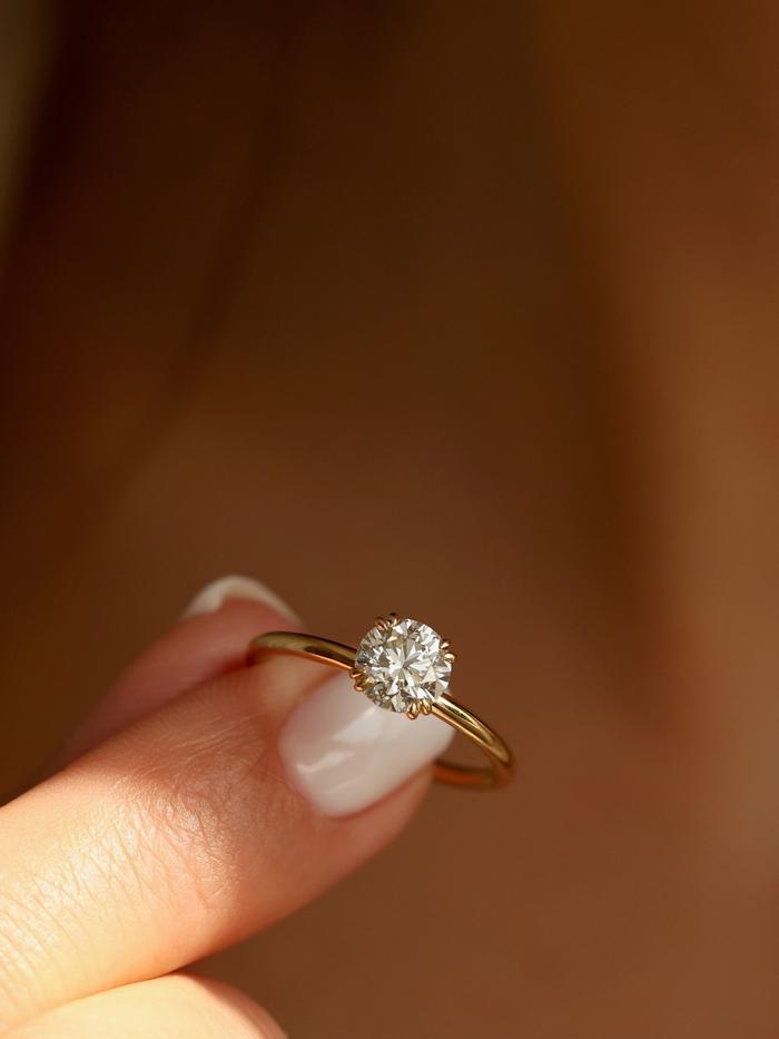 Marquise Cut Cluster Styled Lab Grown Diamond Engagement Ring