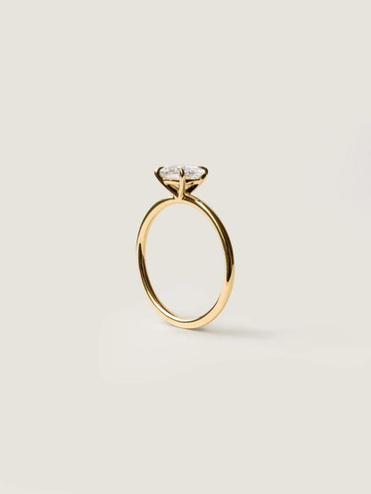 Marquise Cut Cluster Styled Lab Grown Diamond Engagement Ring