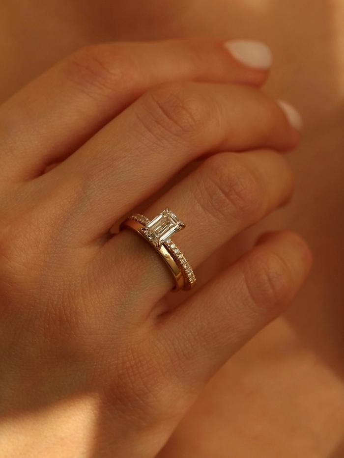 Marquise Cut Cluster Styled Lab Grown Diamond Engagement Ring