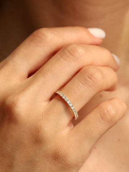 Marquise Cut Cluster Styled Lab Grown Wedding Band