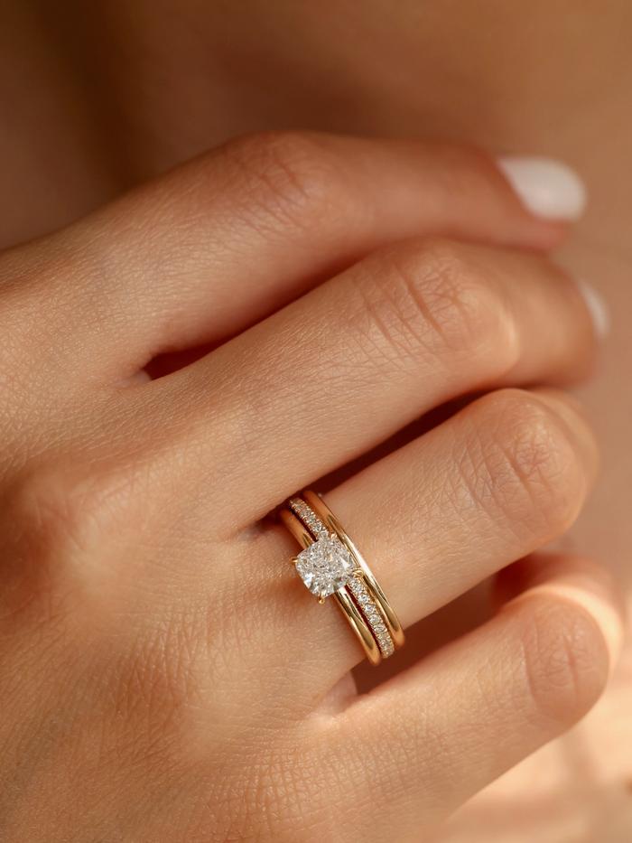 Marquise Cut Cluster Styled Lab Grown Diamond Engagement Ring