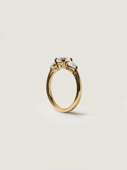 Marquise Cut Cluster Styled Lab Grown Diamond Engagement Ring