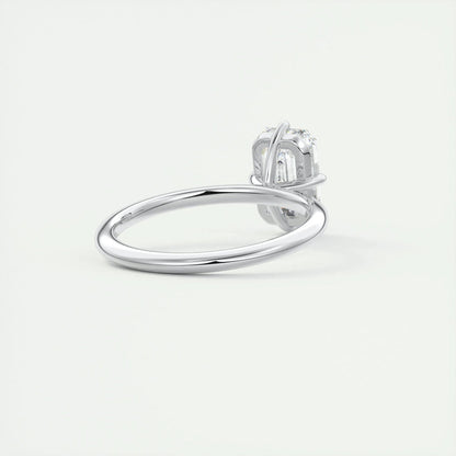 1.91 CT Emerald Moissanite Solitaire Engagement Ring (US Size 7.25 Ready To Ship)