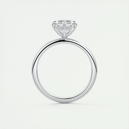 1.91 CT Emerald Moissanite Solitaire Engagement Ring (US Size 7.25 Ready To Ship)