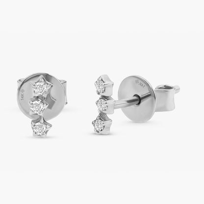 1.0 CT Round Bezel Solitaire Lab Grown Diamond Earrings