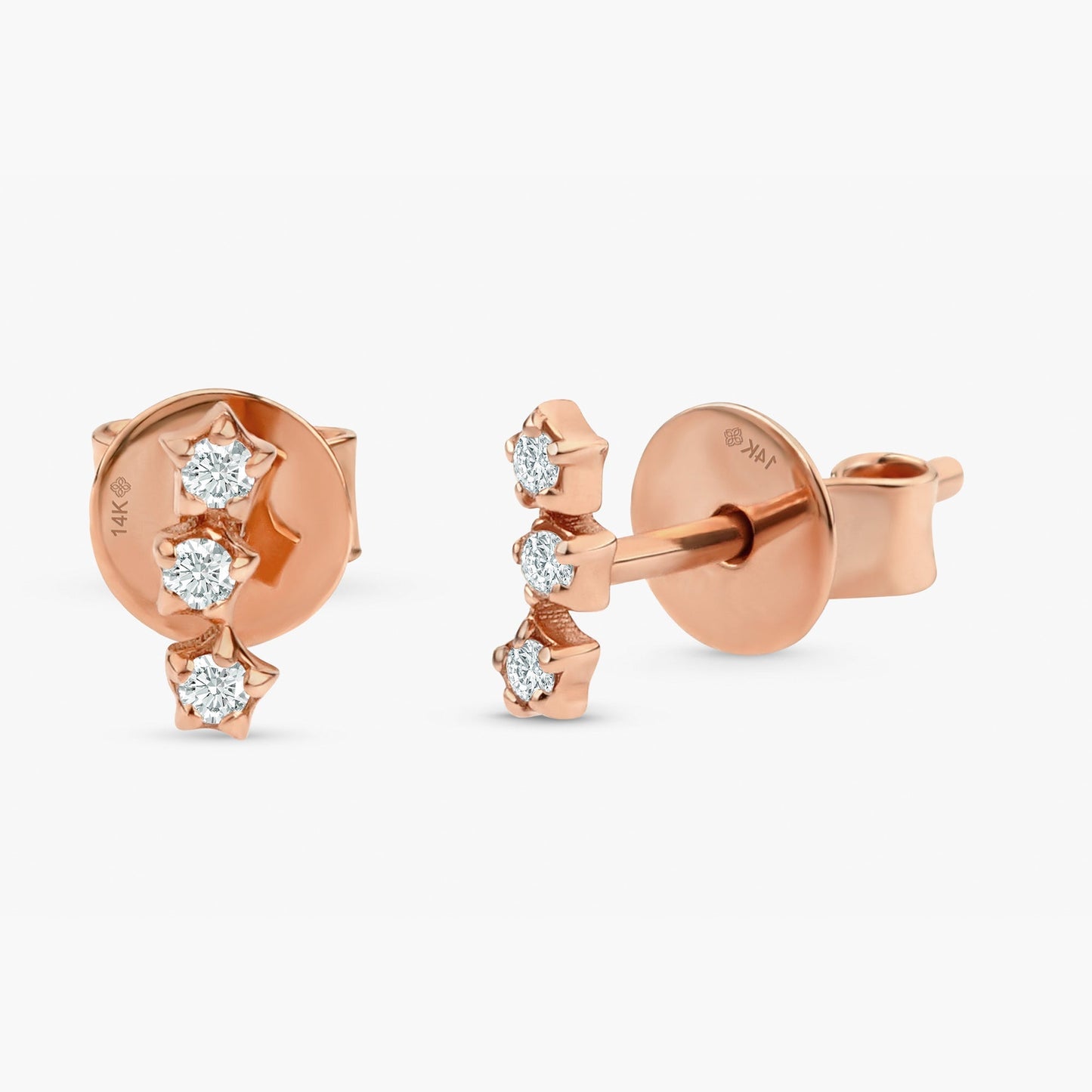 1.0 CT Round Bezel Solitaire Lab Grown Diamond Earrings
