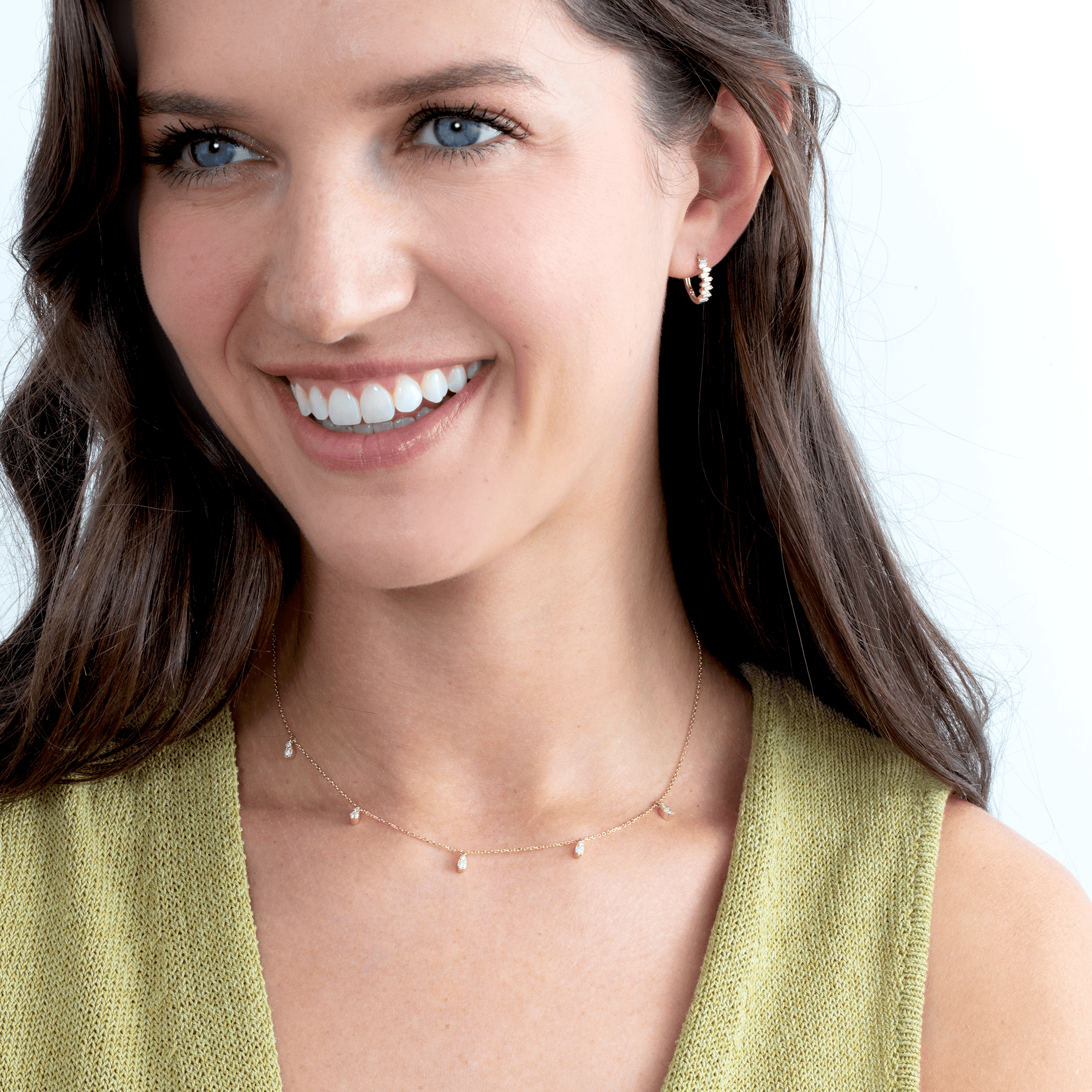 1.0 CT Round Bezel Solitaire Lab Grown Diamond Necklace