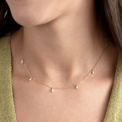 1.0 CT Round Bezel Solitaire Lab Grown Diamond Necklace