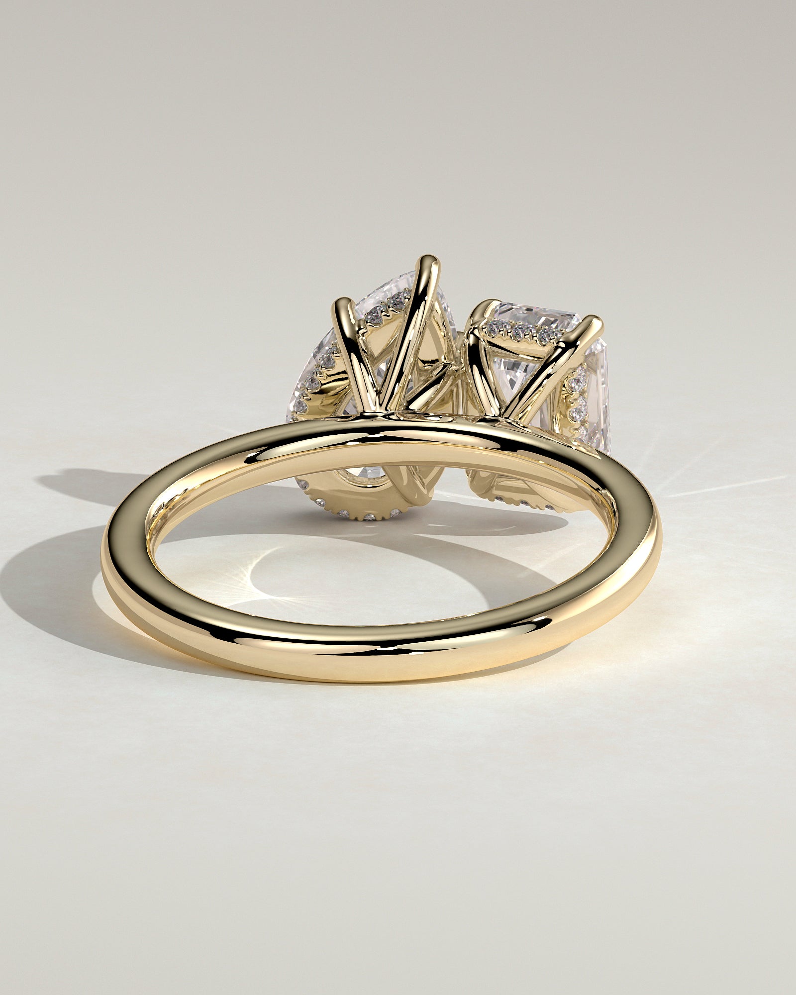 Round Halo, Pave & Split Shank Engagement Ring – 1.93 CT Lab Grown Diamond
