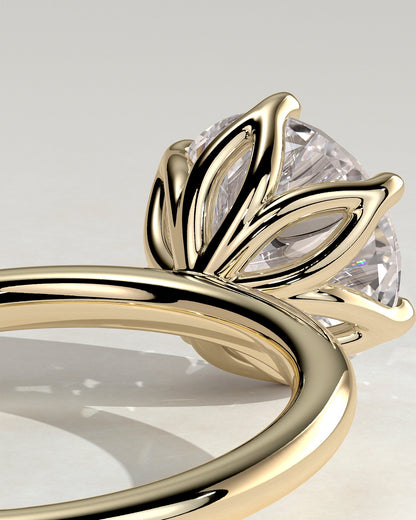 Round Halo, Pave & Split Shank Engagement Ring – 1.93 CT Lab Grown Diamond