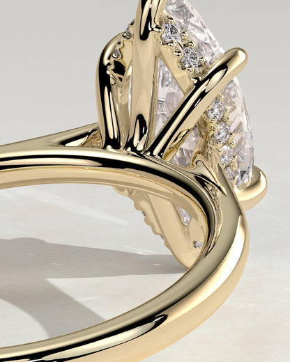 Round Halo, Pave & Split Shank Engagement Ring – 1.93 CT Lab Grown Diamond