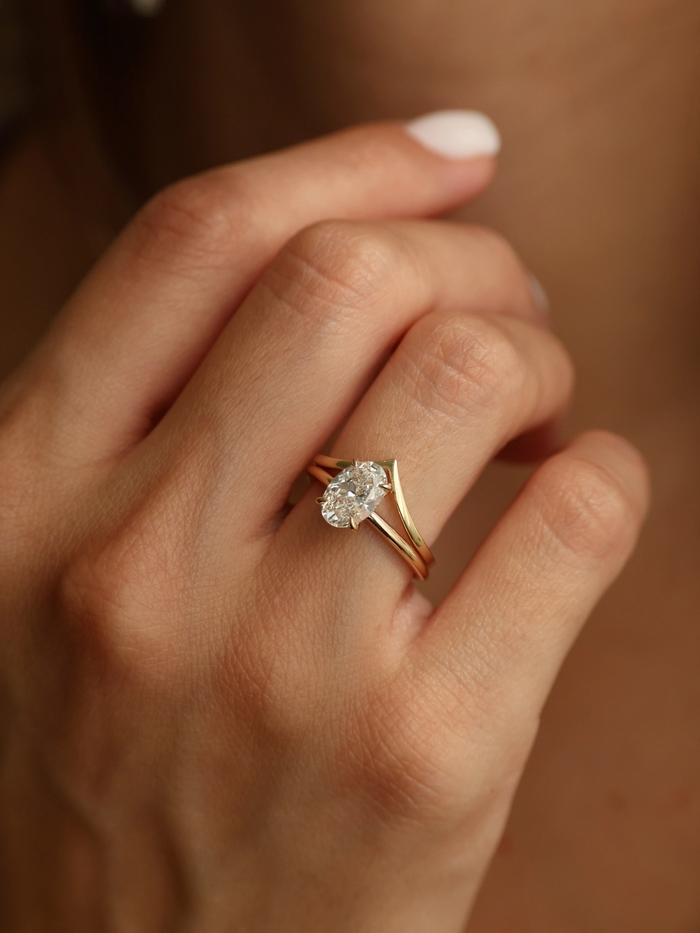 Marquise Cut Cluster Styled Lab Grown Wedding Band