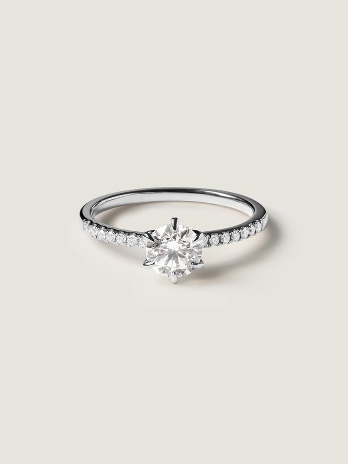Marquise Cut Cluster Styled Lab Grown Diamond Engagement Ring
