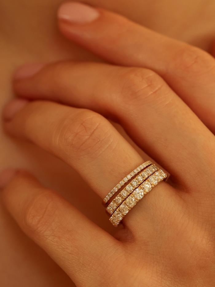 Marquise Cut Cluster Styled Lab Grown Wedding Band