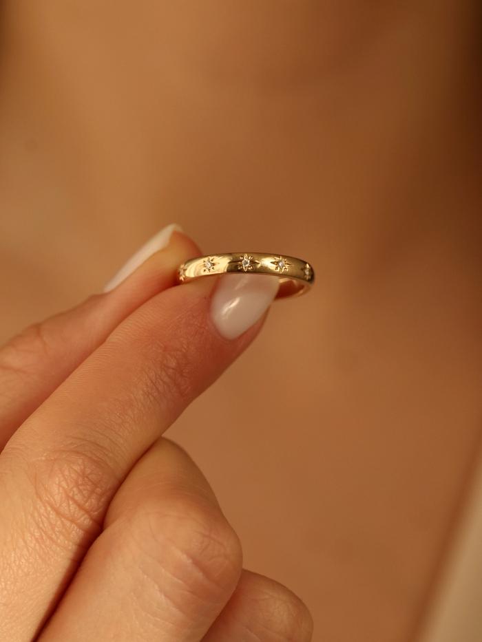 Marquise Cut Cluster Styled Lab Grown Wedding Band