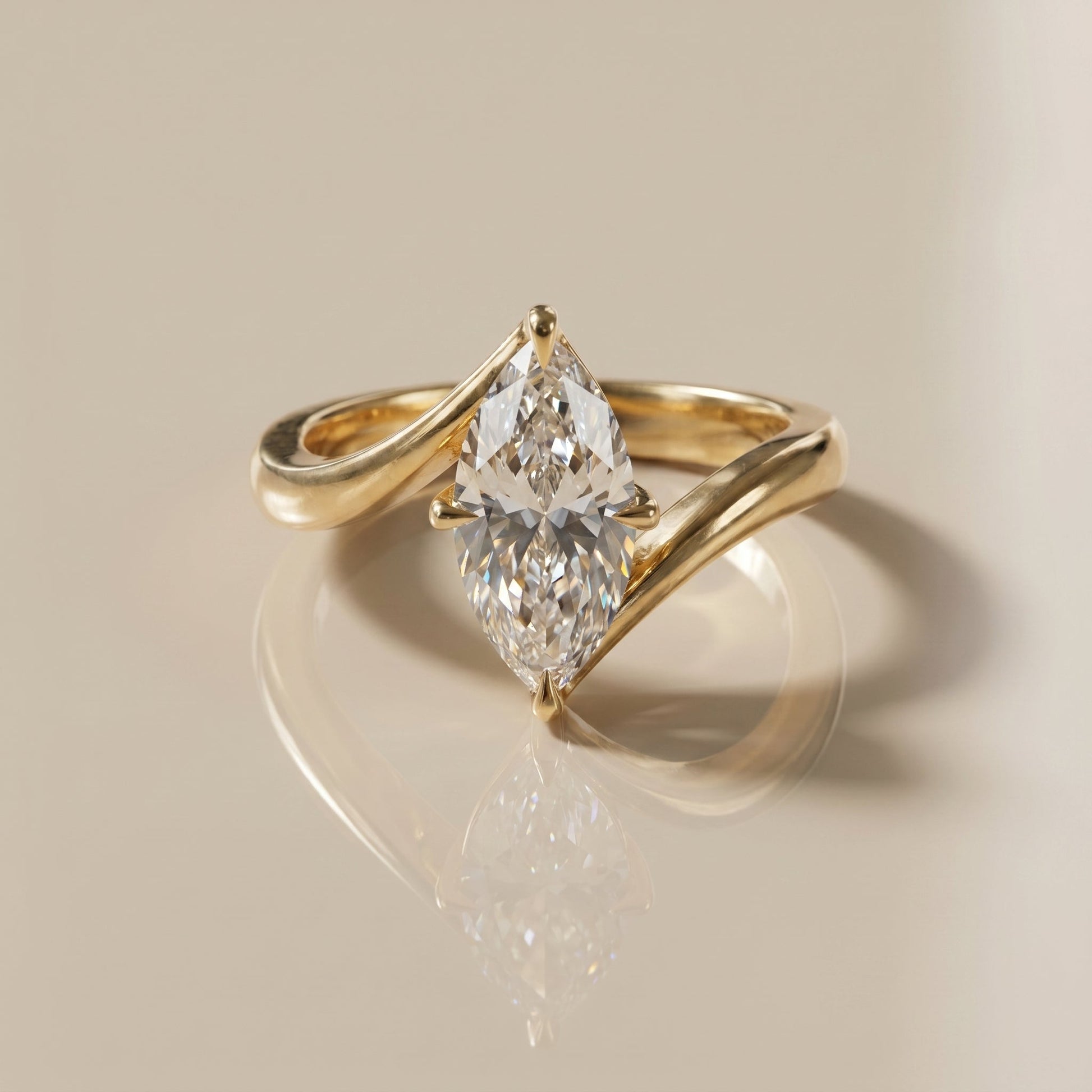 Oval Solitaire Engagement Ring – 2 CT Moissanite Diamond