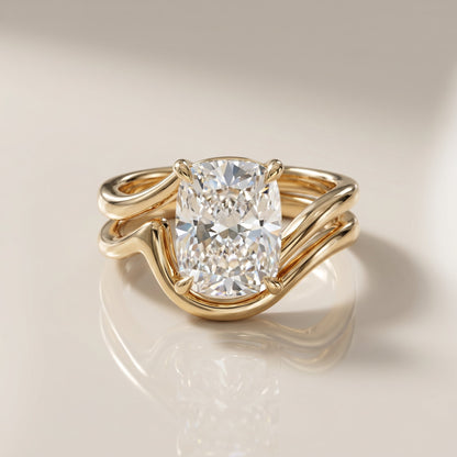 1.0 CT Round Solitaire Moissanite Diamond Bridal Ring Set