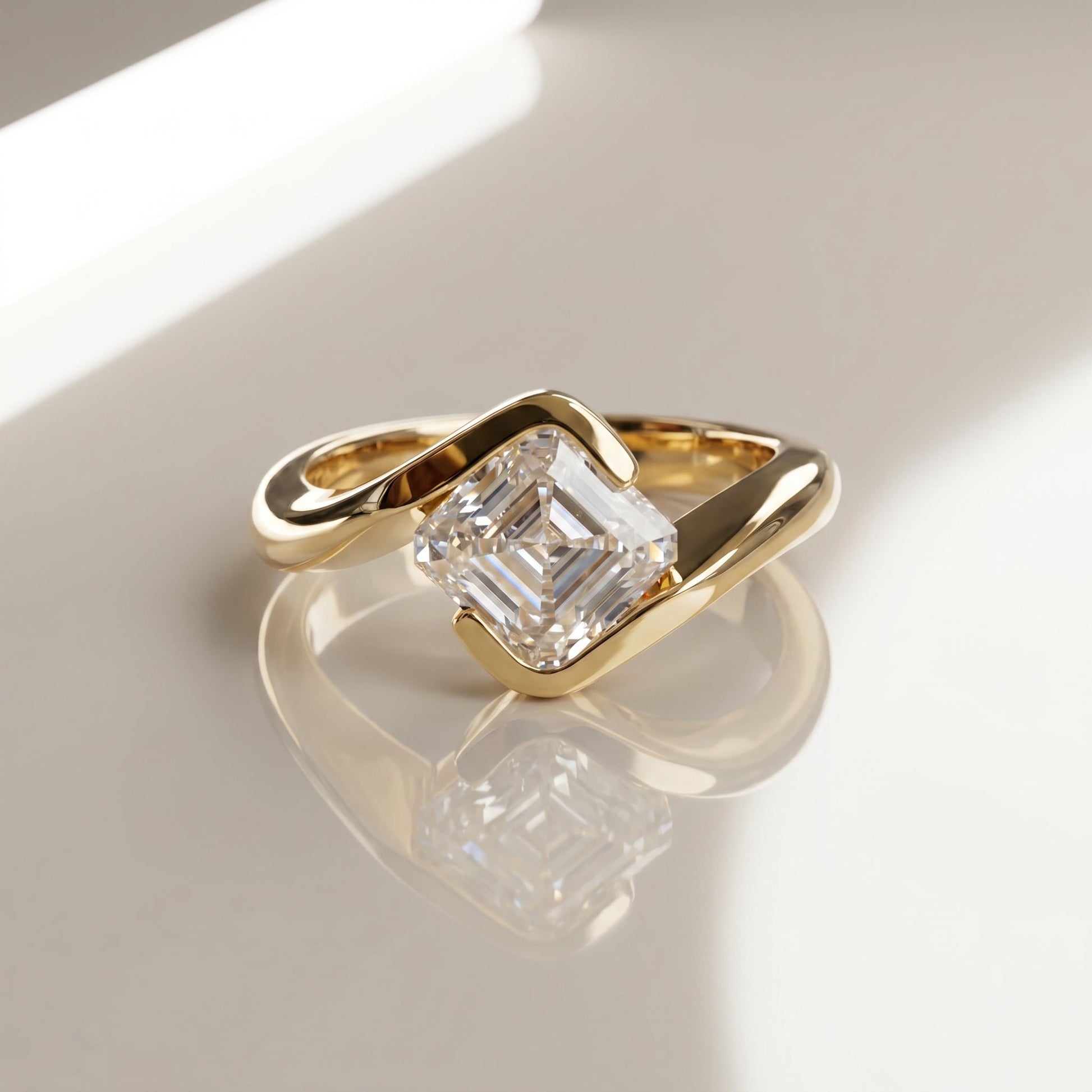 Oval Solitaire Engagement Ring – 2 CT Moissanite Diamond