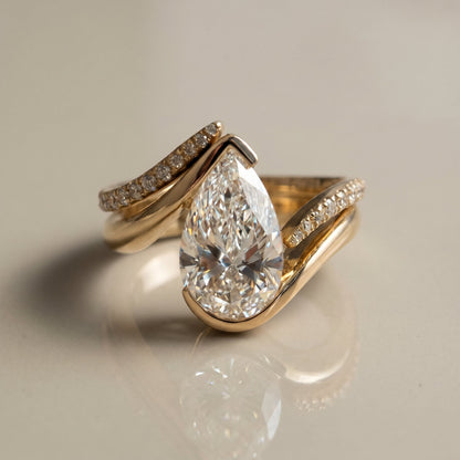 1.0 CT Round Solitaire Moissanite Diamond Bridal Ring Set