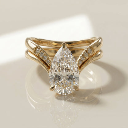 1.0 CT Round Solitaire Moissanite Diamond Bridal Ring Set
