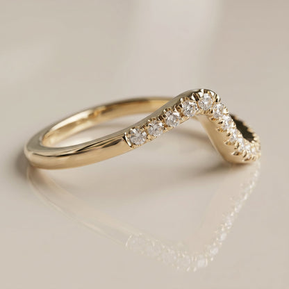 0.13 TCW Round Twisted Moissanite Wedding Band