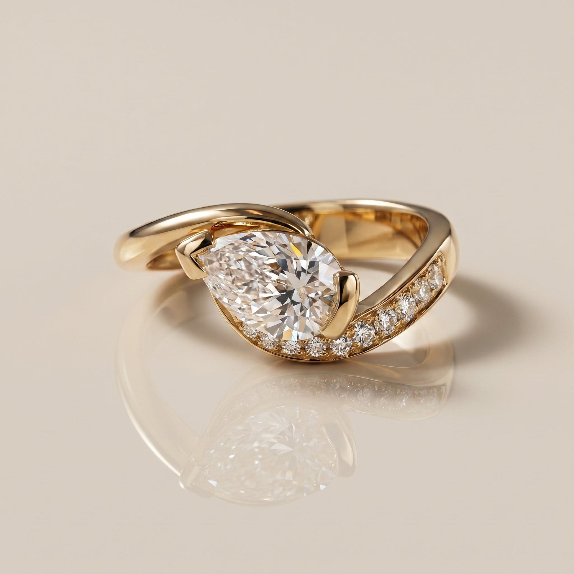 Oval Solitaire Engagement Ring – 2 CT Moissanite Diamond