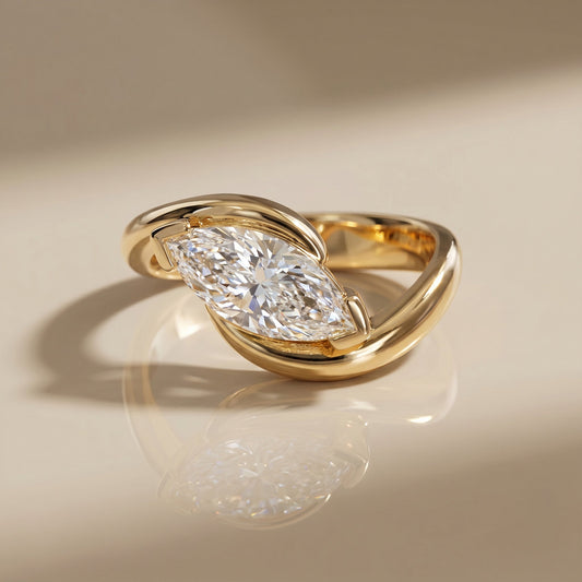 Oval Solitaire Engagement Ring – 2 CT Moissanite Diamond
