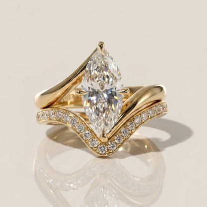 1.0 CT Round Solitaire Moissanite Diamond Bridal Ring Set