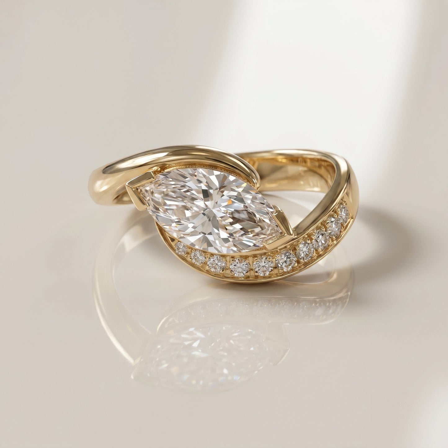 Oval Solitaire Engagement Ring – 2 CT Moissanite Diamond