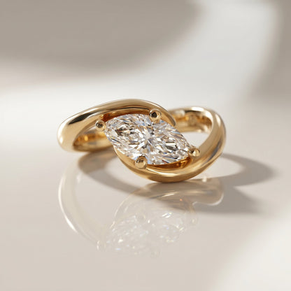 Oval Solitaire Engagement Ring – 2 CT Moissanite Diamond