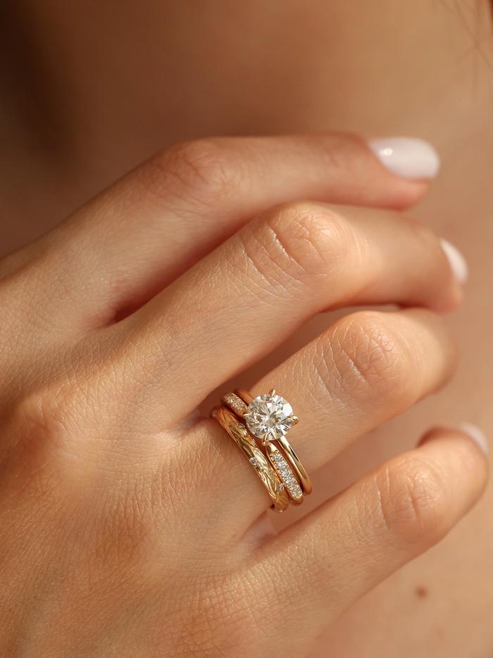 Marquise Cut Cluster Styled Lab Grown Diamond Engagement Ring