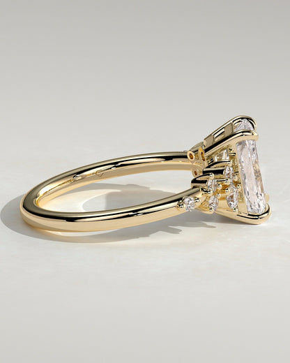 Radiant Cluster Engagement Ring – 2 CT Lab Grown Diamond