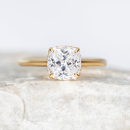 2 CT Round Three Stones Lab Grown Diamond Engagement Ring