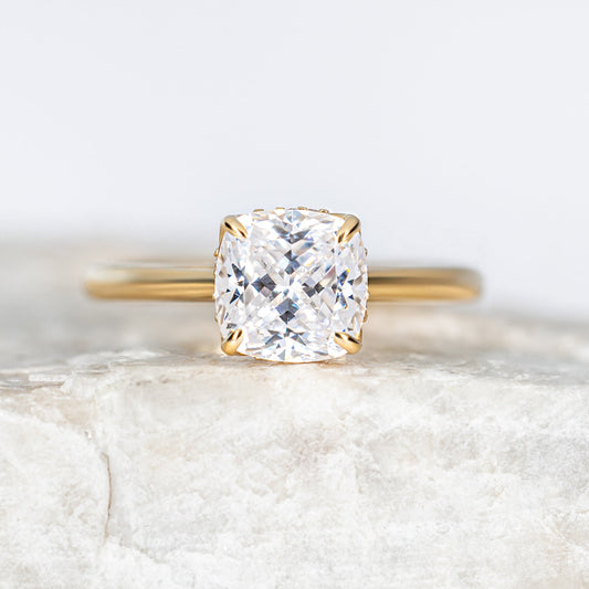 2 CT Round Three Stones Lab Grown Diamond Engagement Ring