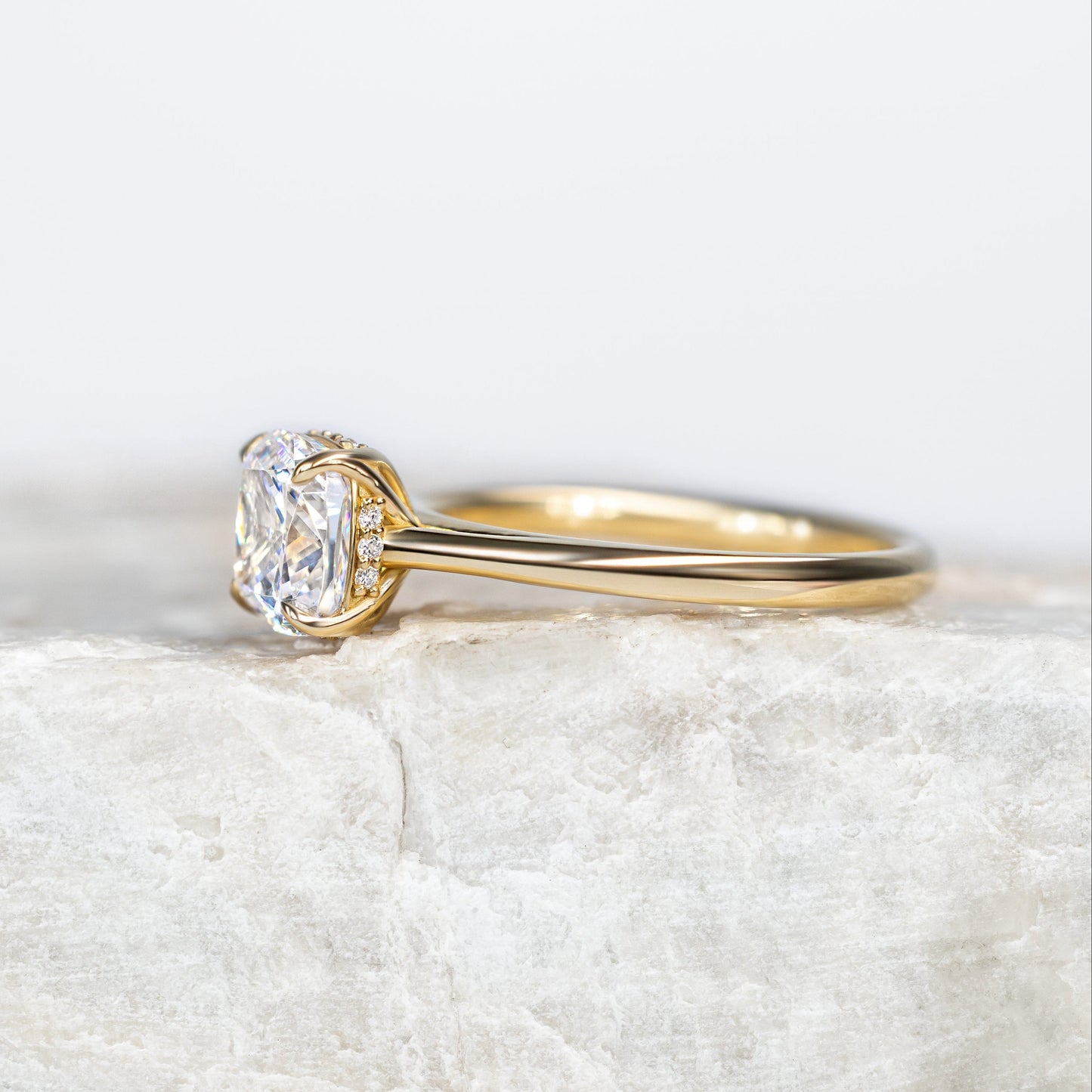 2 CT Round Three Stones Lab Grown Diamond Engagement Ring