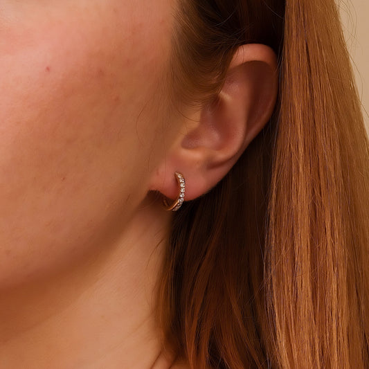 1.0 CT Round Bezel Solitaire Lab Grown Diamond Earrings