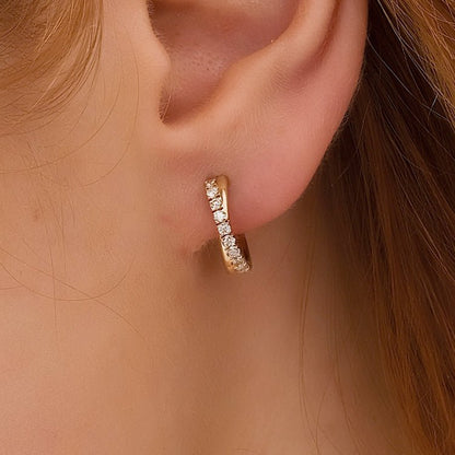 1.0 CT Round Bezel Solitaire Lab Grown Diamond Earrings