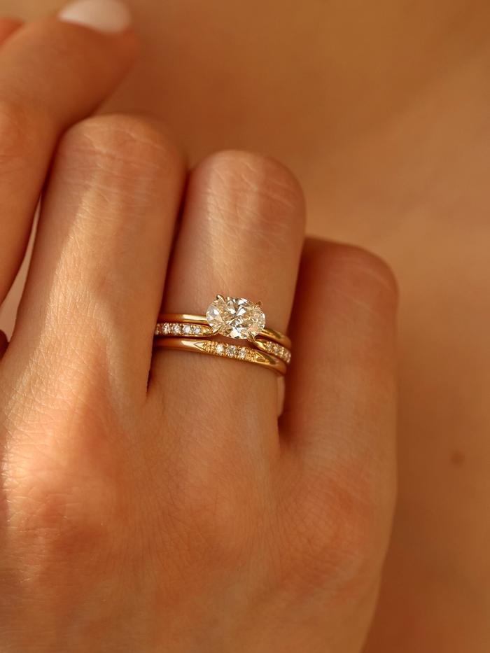 Marquise Cut Cluster Styled Lab Grown Diamond Engagement Ring