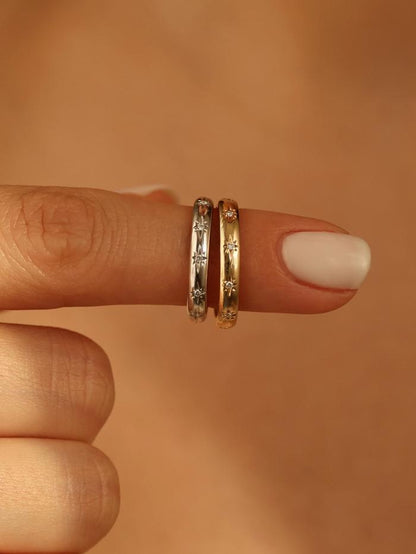 Marquise Cut Cluster Styled Lab Grown Wedding Band