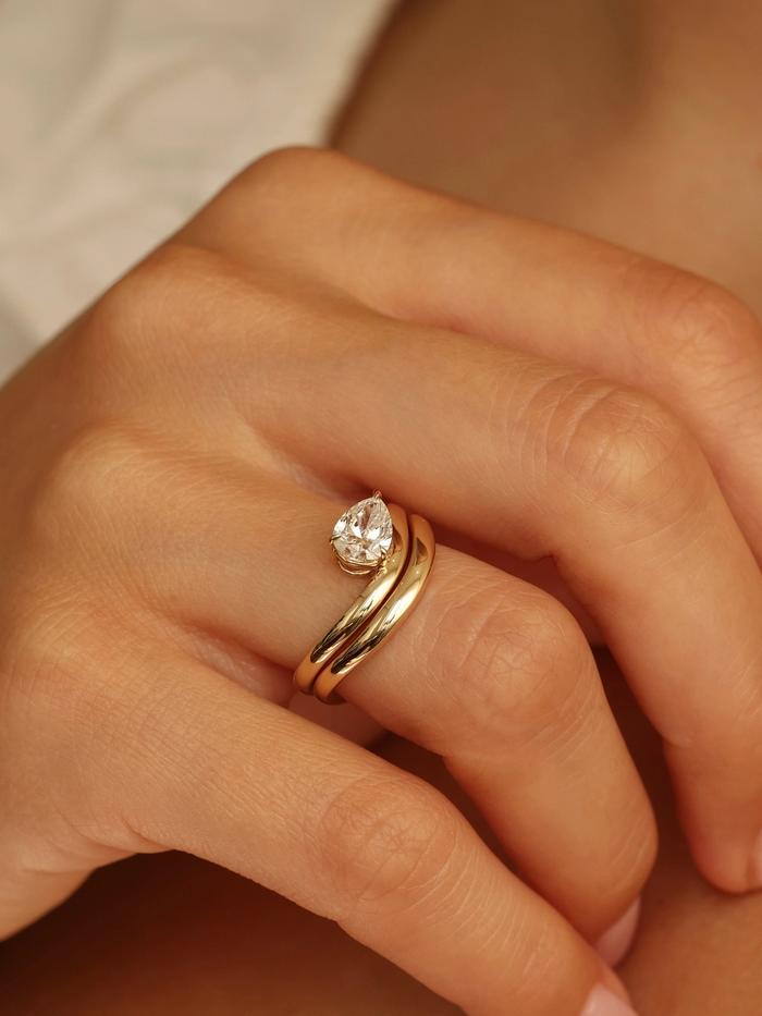 Marquise Cut Cluster Styled Lab Grown Diamond Engagement Ring
