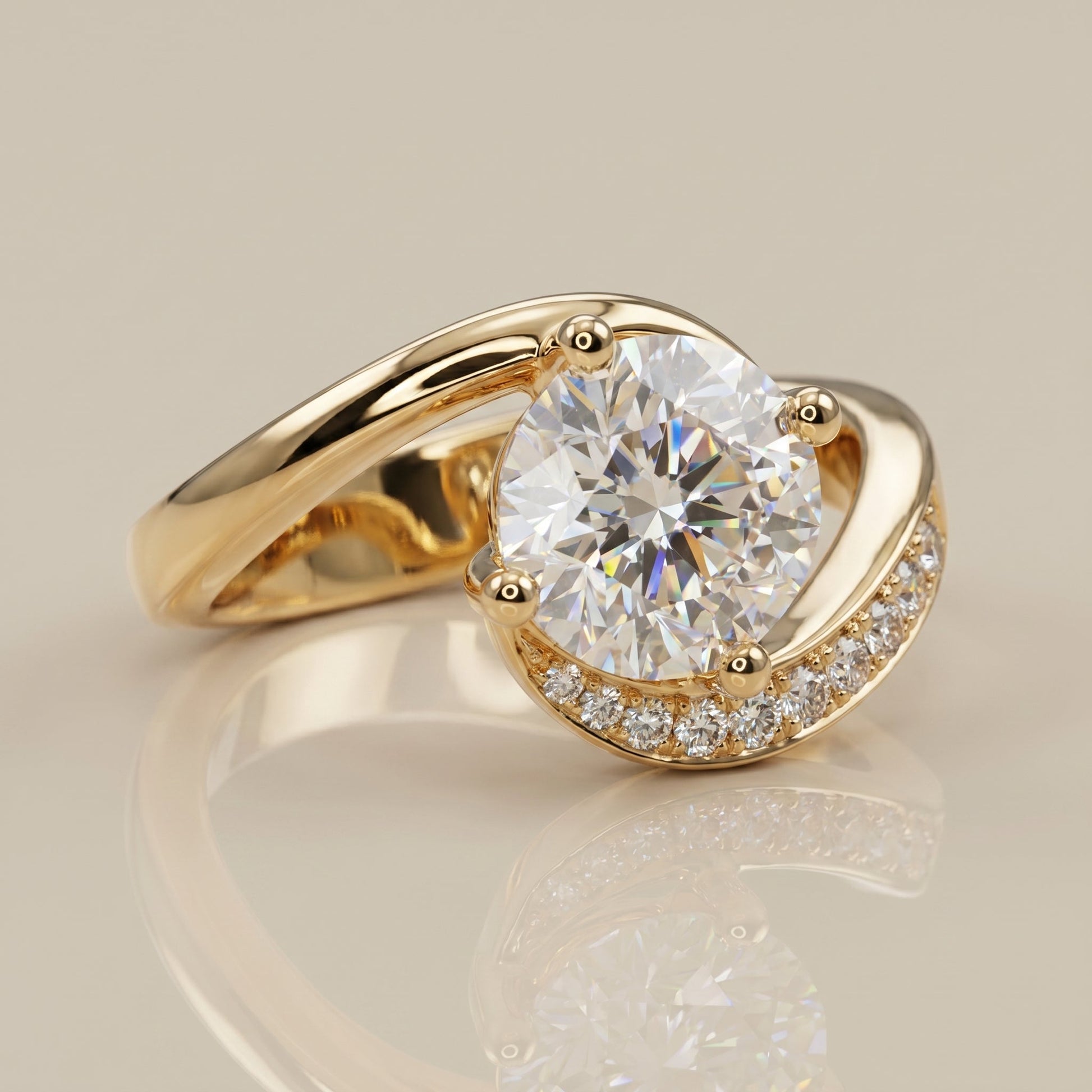 Oval Solitaire Engagement Ring – 2 CT Lab Grown Diamond