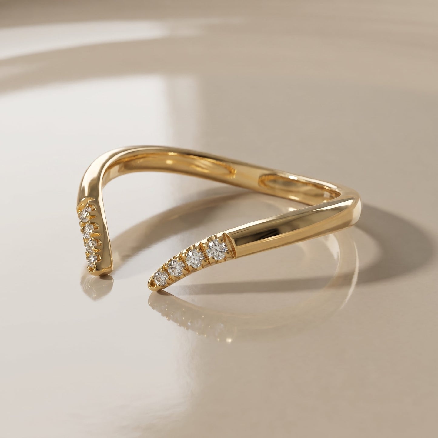 0.13 TCW Round Twisted Moissanite Wedding Band