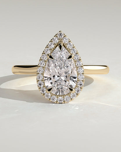Round Halo, Pave & Split Shank Engagement Ring – 1.93 CT Lab Grown Diamond